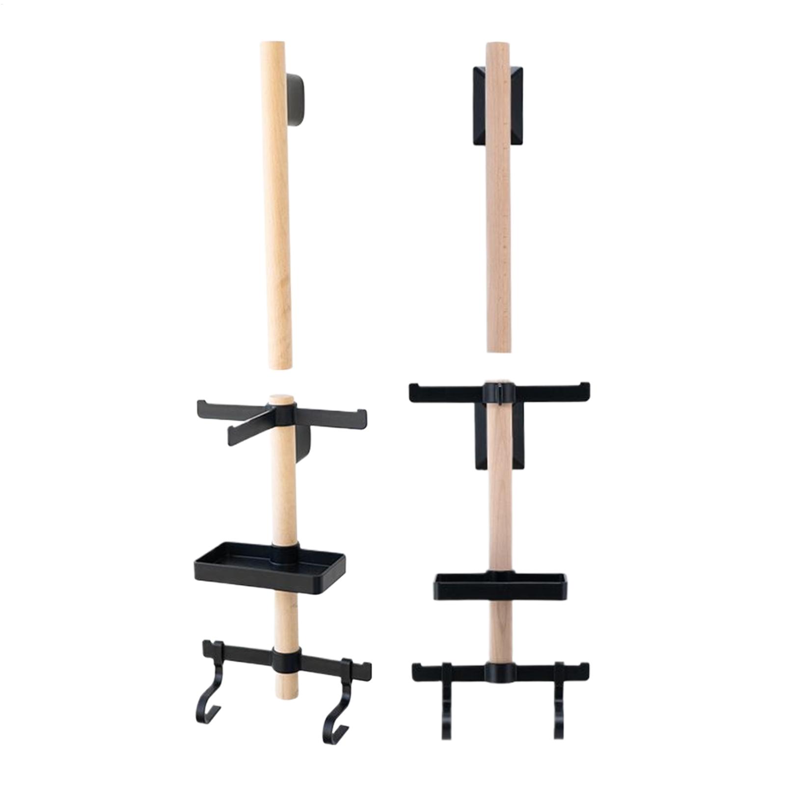 Cycling Gear Storage Rack - 自転車ギアラック 1セット 壁掛け式 ブナ材ホルダー ヘルメット収納付き 省スペース設計