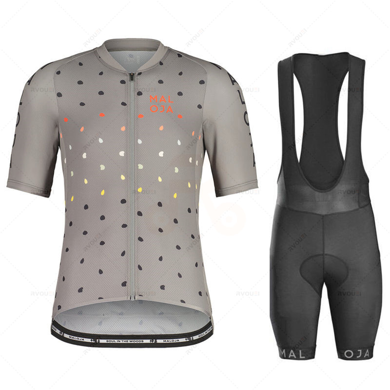 Cycling Gear Logo - Maloja-半袖サイクリング服セット、自転車服、通気性のあるアンチUV自転車ウェアジャージ、夏