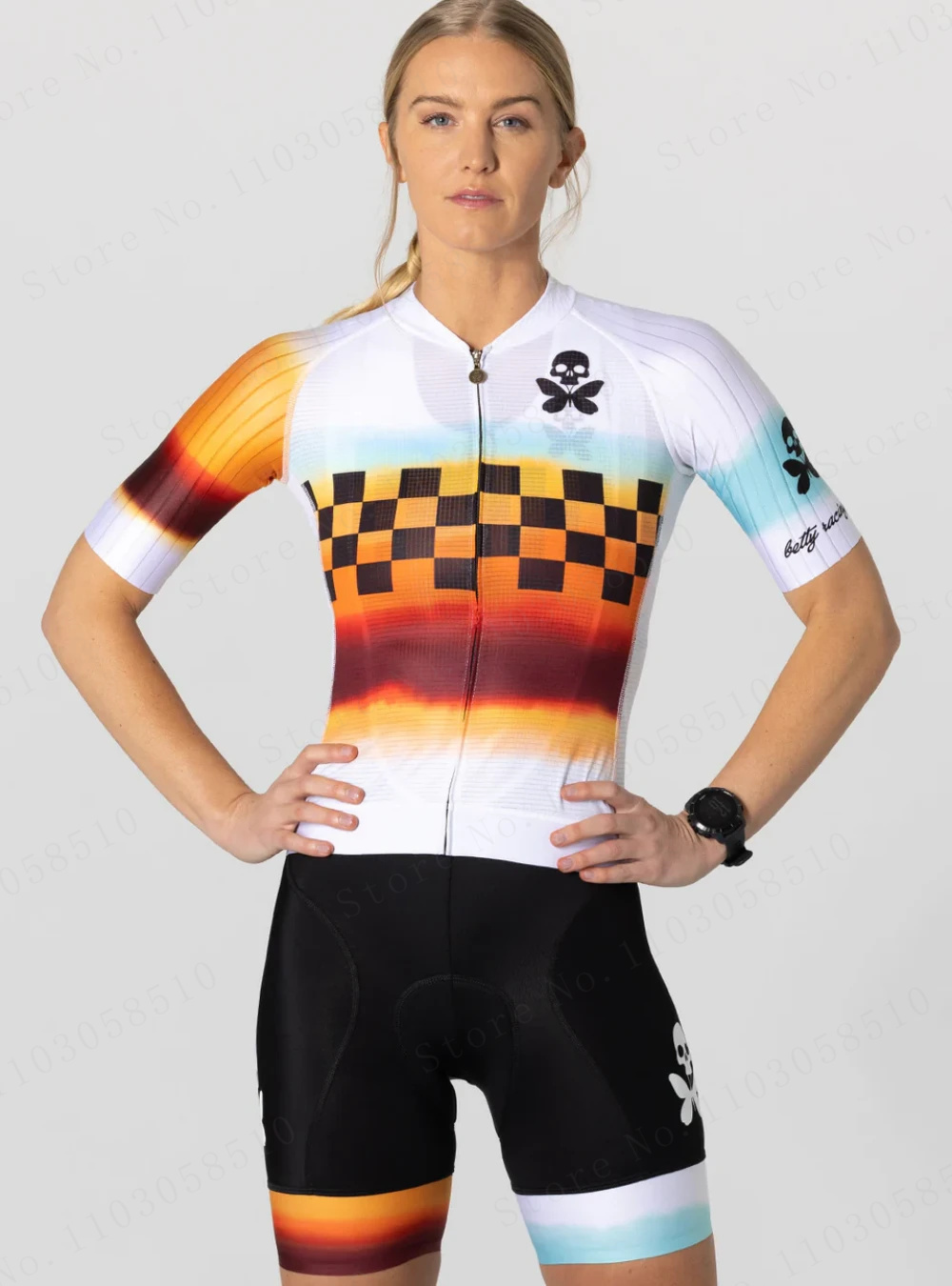 Cycling Gear Girls - 女性サイクリングアウトドアスポーツジャージビブショーツ 9D セット半袖ロード自転車競技通気性スーツ roupa Ciclismo 2025