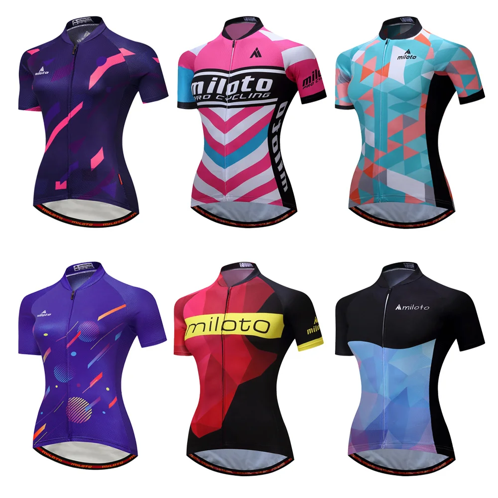 Cycling Gear Girls - MILOTO 2025 レディース ファッション半袖ジャージ、夏のアウトドア スポーツ抗 UV、MTB
