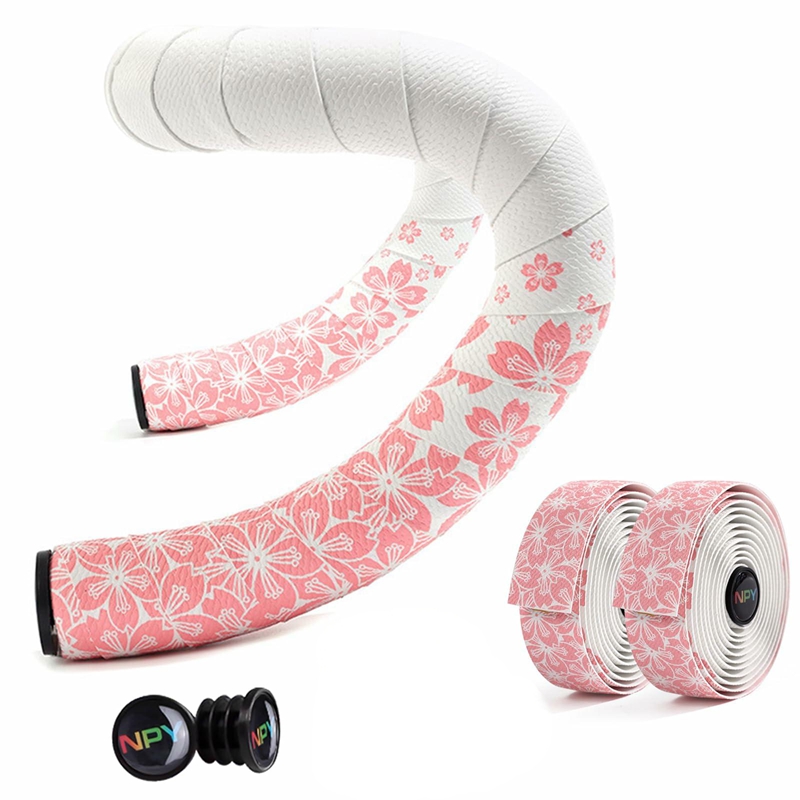 Bike Handlebar Tape - NPY高品質テープEVA PUロードバイクハンドルバーテープ滑り止め衝撃吸収スピードサイクリングバーラップエンドプラグバイクストラップ