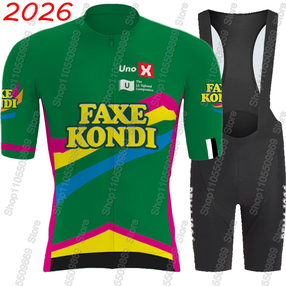 Cycling Gear Logo - UNO X 2026プロチームサイクリングジャージセット サマーノルウェーグリーン ウェア メンズキット
