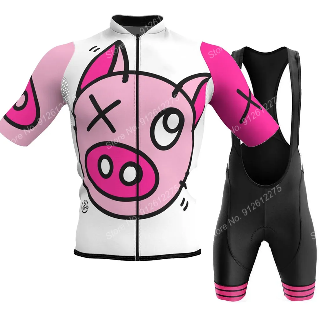 Cycling Gear Logo - 漫画の男性用サイクリングジャージ,Tシャツ,ショーツ,夏,バミューダショーツ2023