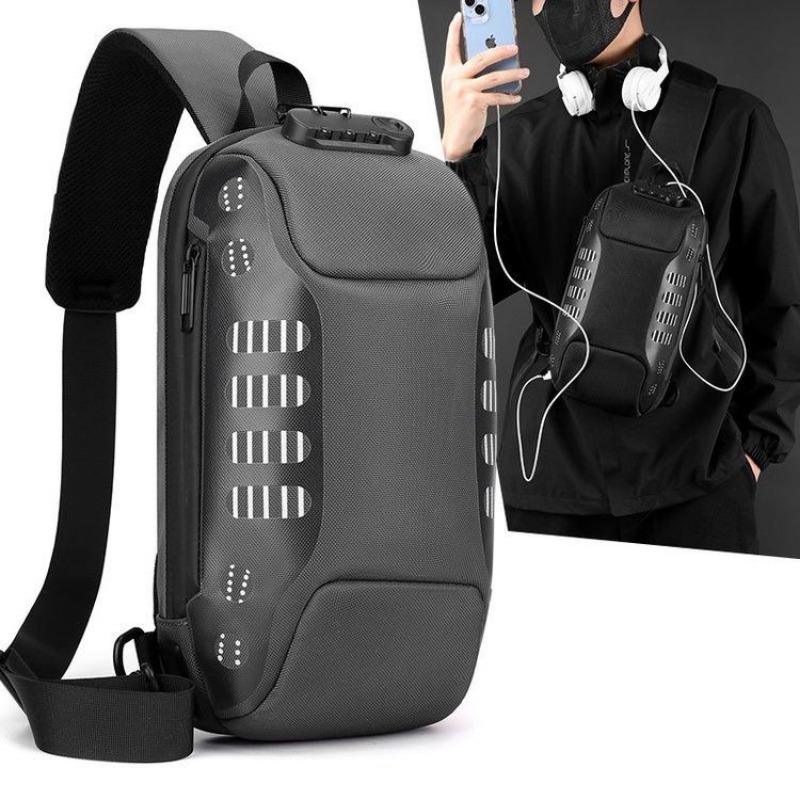 Cycling Backpack - チェストバッグ、メンズサイクリングバックパック、防水・盗難防止ビジネス小型バックパック、多機能迷彩クロスボディバッグ
