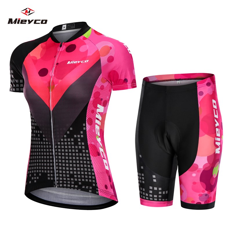 女性用マウンテンバイクスーツ、バイクチーム衣装、MTBサイク - Cycling Gear Girls のレビューと価格