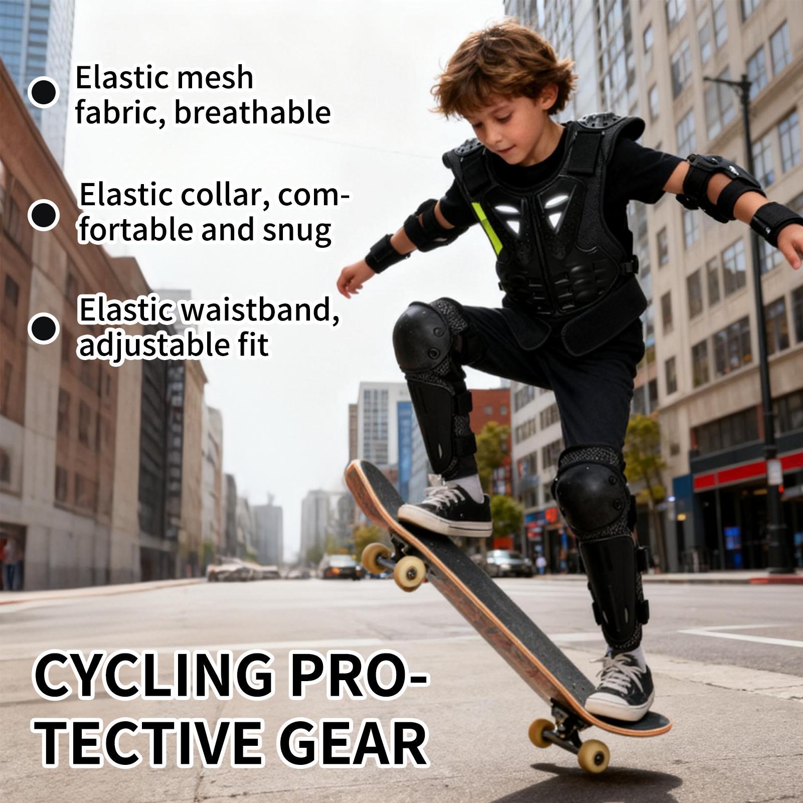 ユースモトクロスギア チェストプロテクター 肘と膝パッド付き - Cycling Gear Girls のレビューと価格