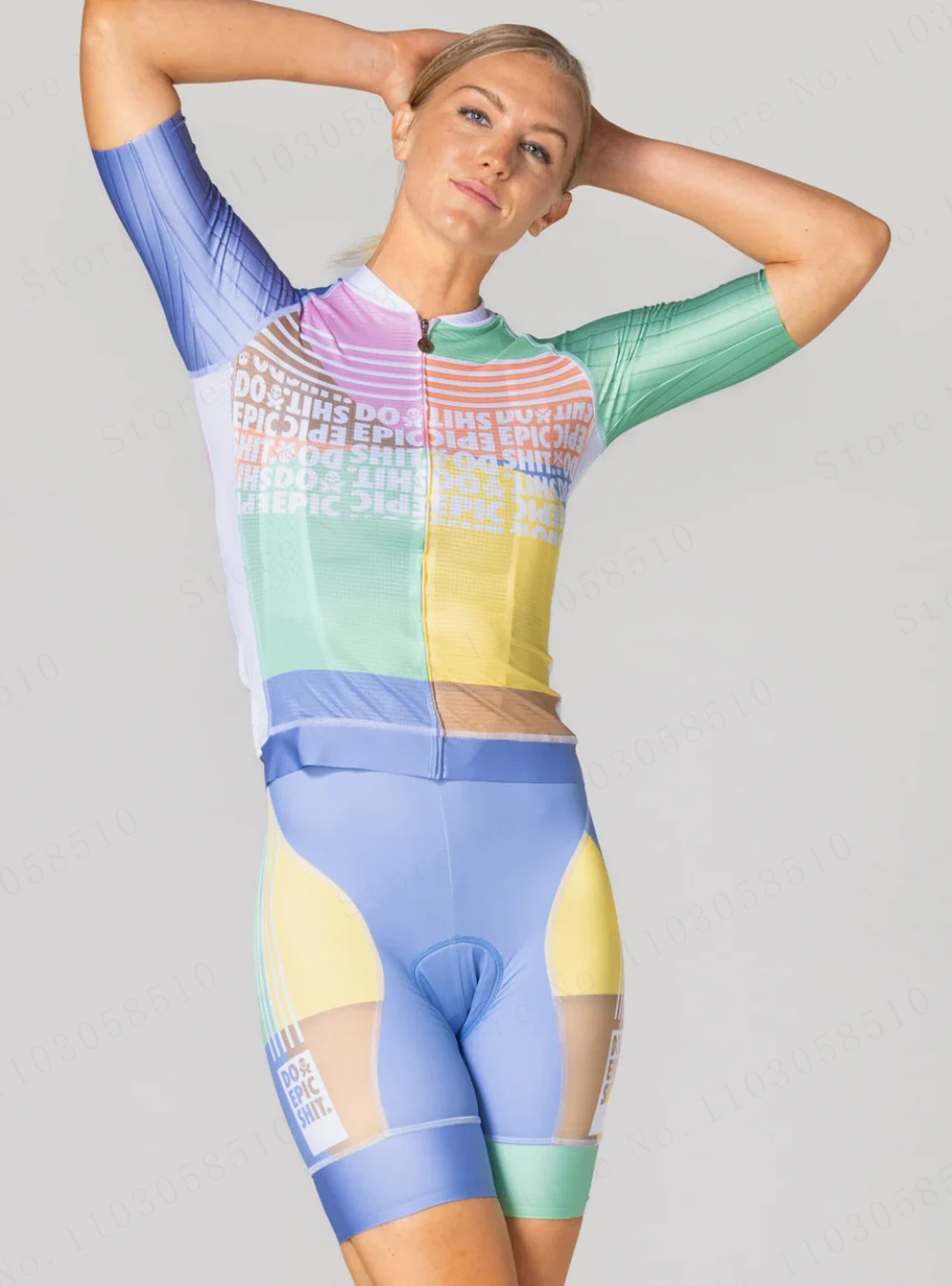 女性サイクリングアウトドアスポーツジャージビブショーツ 9D - Cycling Gear Girls のレビューと価格