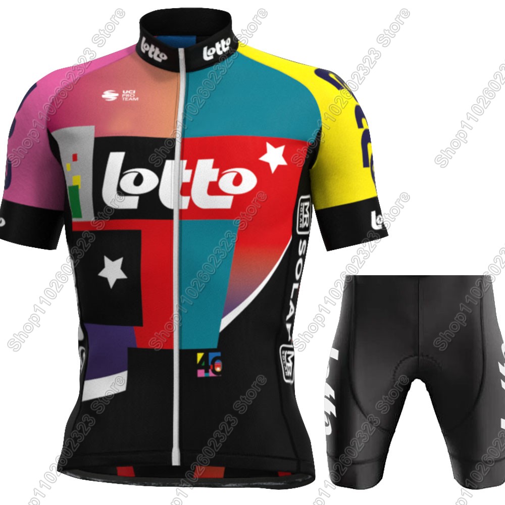 ロトチーム2025サイクリングジャージセット サマーベルギー - Cycling Gear Logo のレビューと価格