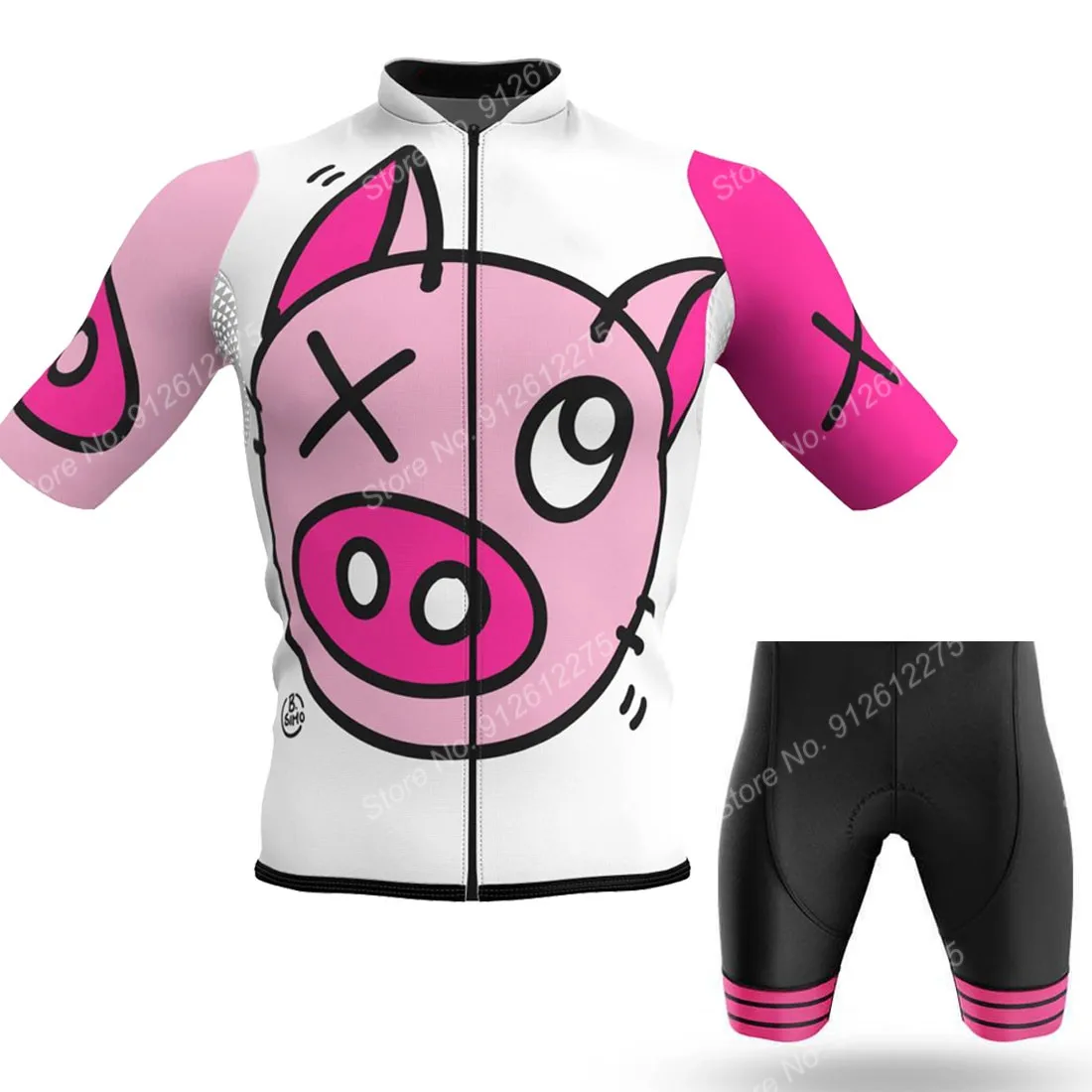 漫画の男性用サイクリングジャージ,Tシャツ,ショーツ,夏,バ - Cycling Gear Logo のレビューと価格
