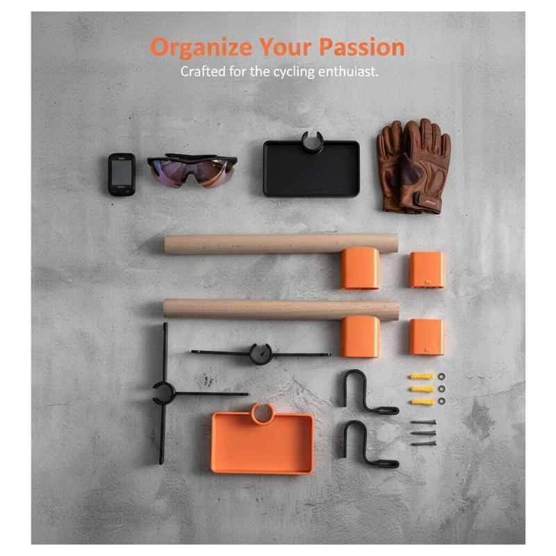 自転車壁掛け収納 1セット ブナ材製ギアラック ヘルメットホ - Cycling Gear Storage Rack のレビューと価格