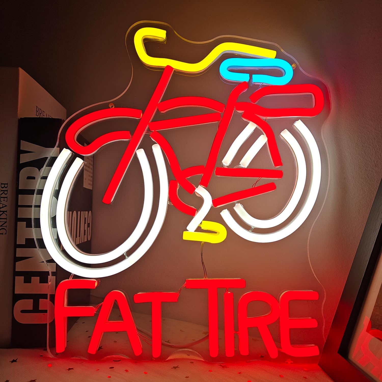ファットタイヤバイクLEDネオンサインUSB調光式ウォールラ - Cycling Gear Indoor のレビューと価格