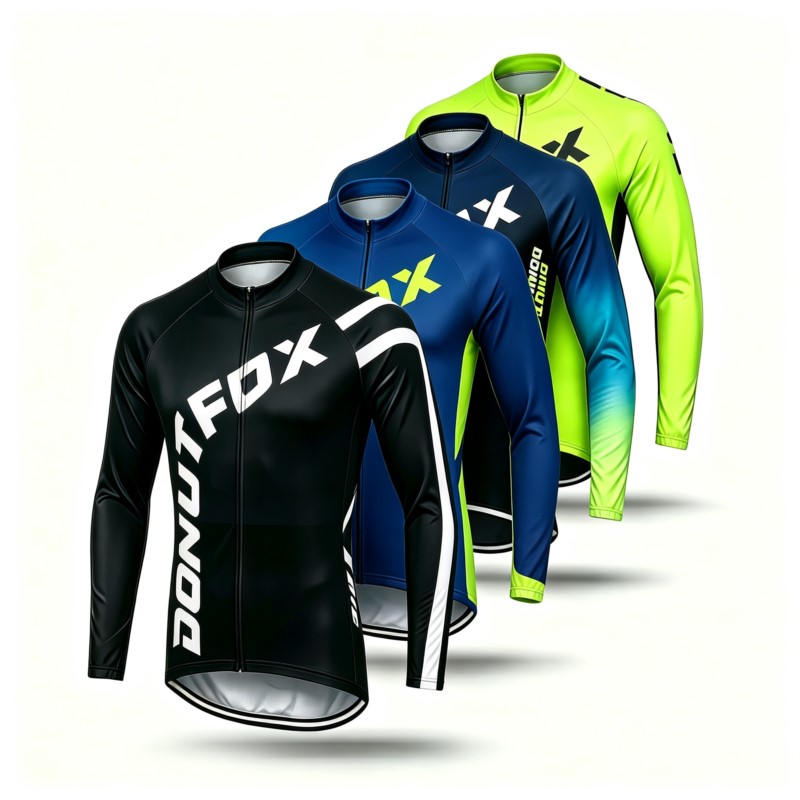 メンズ長袖MTBジャージ＆サイクリングショーツ、速乾性、単品 - Cycling Gear Logo のレビューと価格