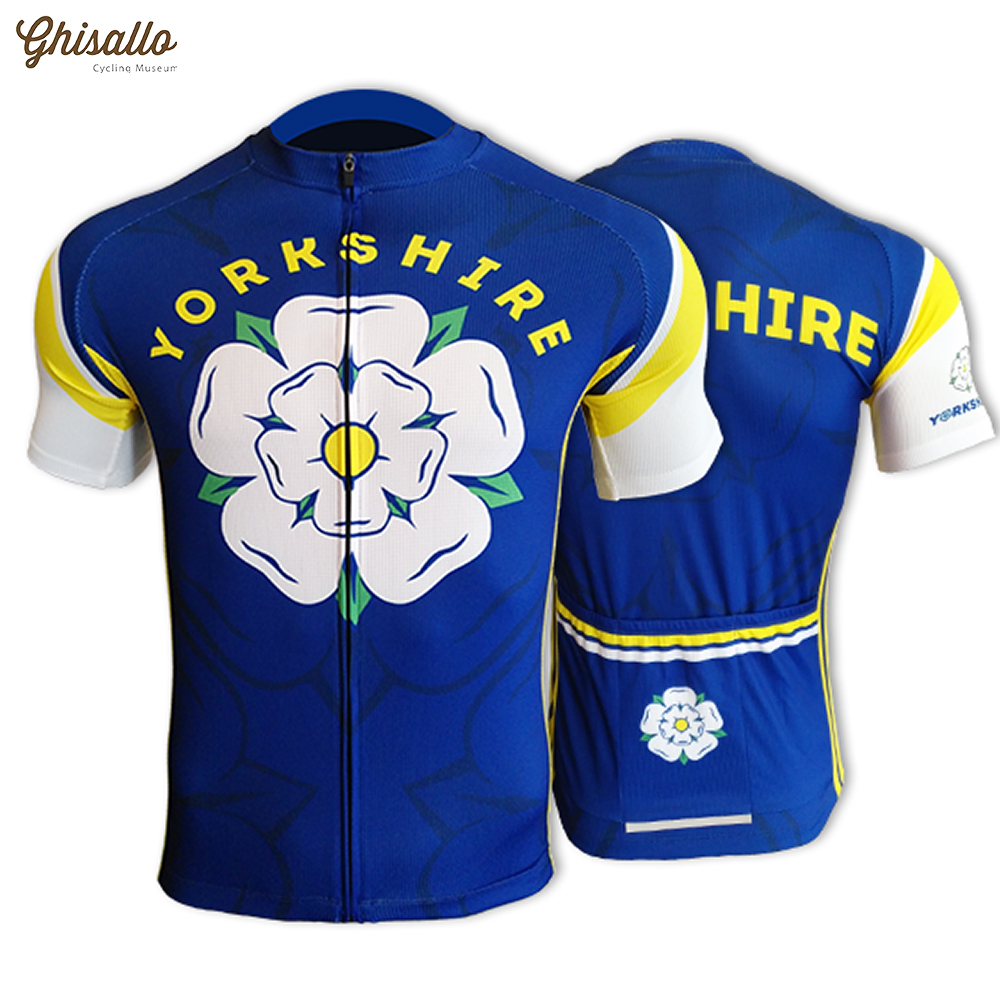 男性用ヨークシャーサイクリングジャージーセット、ロードバイク - Cycling Gear Logo のレビューと価格