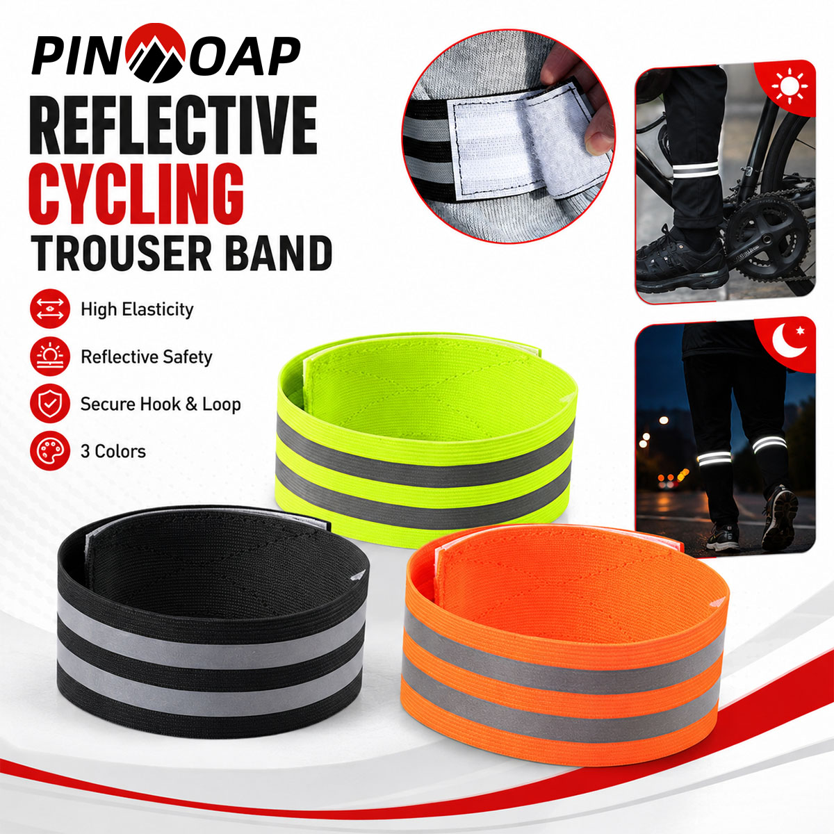 PINMOAP 1/2個 自転車用パンツレッグストラップ 反 - Cycling Gear Pants のレビューと価格