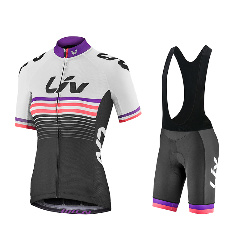 Liv-女性用サイクリングジャージとよだれかけショーツ,半袖 - Cycling Gear Girls のレビューと価格